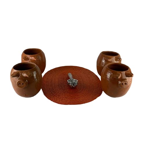 Algopix Similar Product 12 - Cantaritos de barro cara de puerco