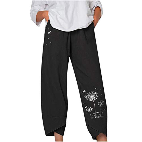 Algopix Similar Product 11 - Womens Harem Pants Cotton Linen Wide