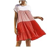 Algopix Similar Product 13 - Mini T Shirt Dress Ruffle Sleeve