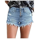 Algopix Similar Product 11 - BEIBEIA Cut Off Denim Shorts for Women