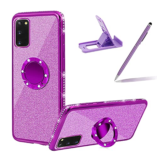 Algopix Similar Product 5 - Purple Glitter Rubber Case for Samsung
