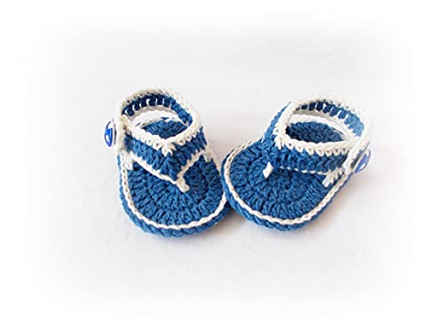 Algopix Similar Product 3 - Baby Boy Flip Flops Crochet Newborn