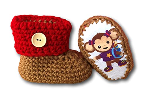 Algopix Similar Product 13 - Monkey Paw Print Baby Booties