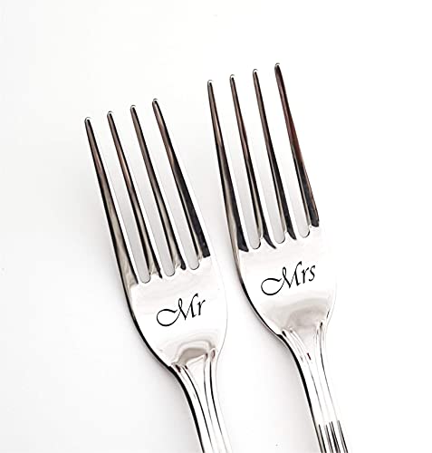 Algopix Similar Product 2 - Engraved wedding cake forks for