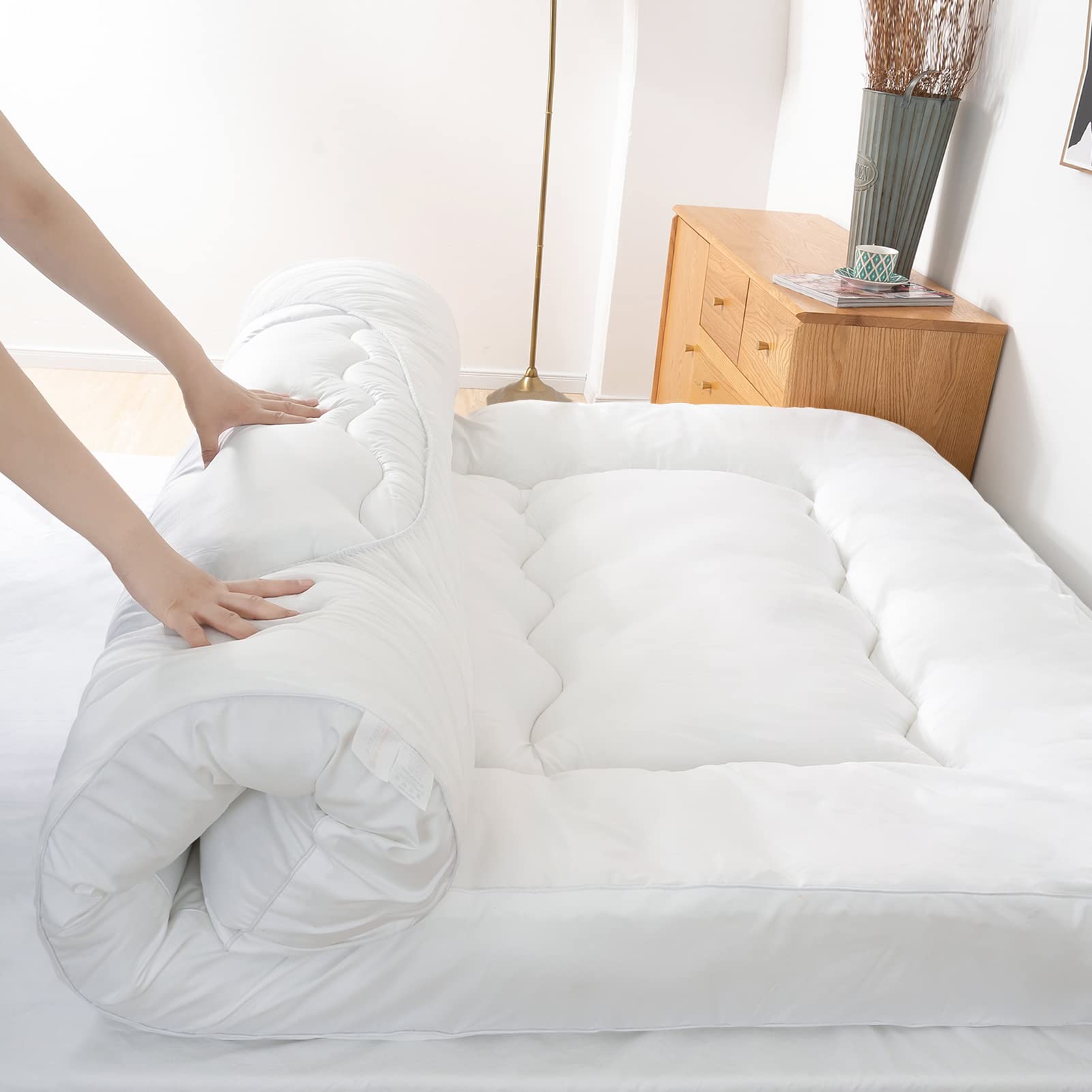 Algopix Similar Product 20 - BYBYME Extra Thick Mattress Topper