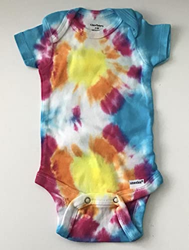 Algopix Similar Product 11 - Tie Dye Onesie Short Sleeve 03 Months