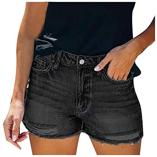 Algopix Similar Product 6 - WYBAXZ Womens Frayed Denim Shorts Sexy