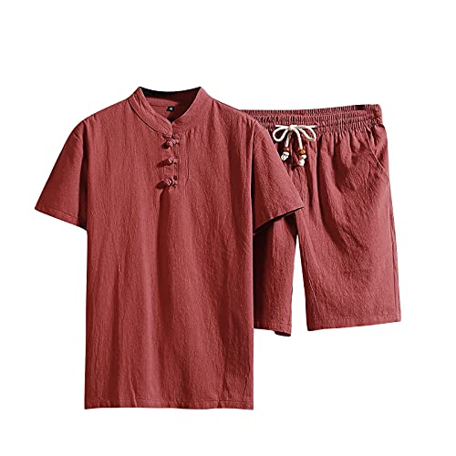 Algopix Similar Product 6 - APOKIOG Linen Outfit for Men Casual