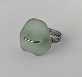 Algopix Similar Product 18 - Sea Glass Wire Wrap Ring Hawaii