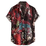 Algopix Similar Product 17 - Mens Hawaiian Button Down Beach Aloha
