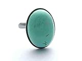 Algopix Similar Product 16 - Natural turquoise ring Adjustable