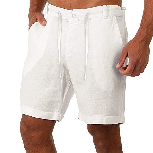Algopix Similar Product 5 - Casual Linen Shorts for Mens 7 inch