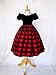 Algopix Similar Product 4 - Black Velvet Short Sleeve Plaid Skirt