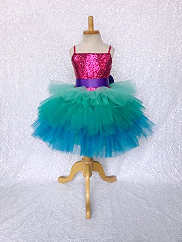 Algopix Similar Product 13 - Mermaid Sleeveless Fuchsia Mini Sequin