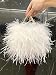 Algopix Similar Product 1 - White Mini Ostrich Feather Handbag
