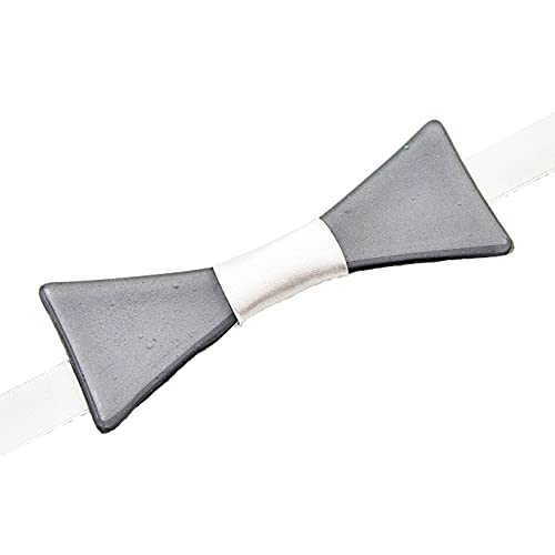 Algopix Similar Product 13 - Gray Bow Tie  Czech Glass  Satin