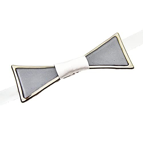Algopix Similar Product 6 - Gray Bow Tie  Czech Glass with