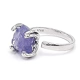 Algopix Similar Product 4 - Natural raw tanzanite adjustable ring