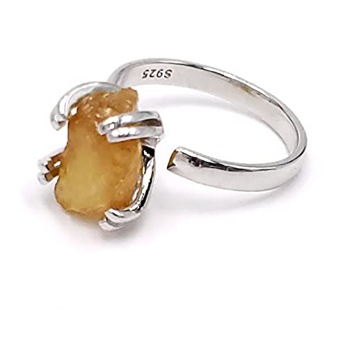 Algopix Similar Product 4 - Natural raw yellow sapphire adjustable