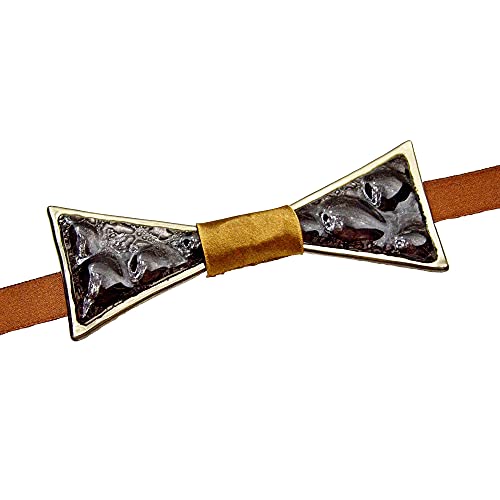 Algopix Similar Product 12 - Brown Bow Tie  Czech Bubble Glass with