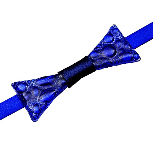 Algopix Similar Product 8 - Blue Bow Tie  Czech Bubble Glass 