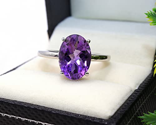 Algopix Similar Product 6 - Natural Amethyst Ring Amethyst