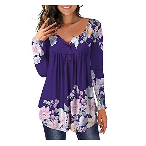 Algopix Similar Product 20 - DZQUY Womens Long Sleeve Henley V Neck