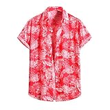 Algopix Similar Product 17 - XVSSAA Mens Hawaiian Shirt Floral