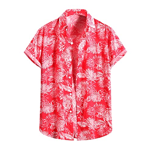 Algopix Similar Product 1 - XVSSAA Mens Hawaiian Shirt Floral