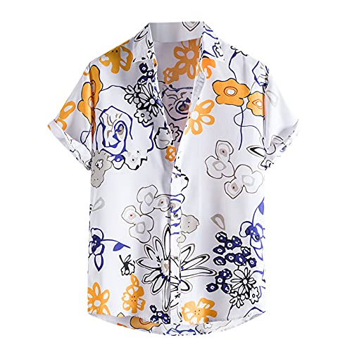Algopix Similar Product 11 - XVSSAA Hawaiian Shirts for Men Short