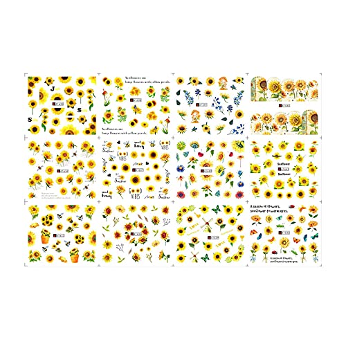 Algopix Similar Product 18 - Sunflower nail stickers