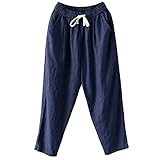 Algopix Similar Product 17 - MITCOWBOYS Linen Loose Pants Women