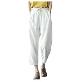Algopix Similar Product 13 - MITCOWBOYS Linen Loose Pants Women
