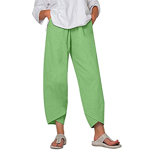 Algopix Similar Product 5 - MITCOWBOYS Linen Loose Pants for Women