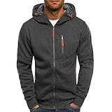 Algopix Similar Product 3 - PHSHY Mens Hoddied FullZip Sweater