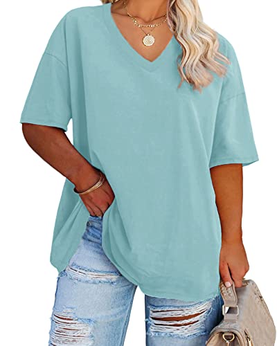 Algopix Similar Product 6 - Fisoew Womens Plus Size V Neck T