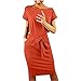 Algopix Similar Product 8 - Summer Solid Dress Basic Crewneck