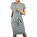 Algopix Similar Product 13 - Summer Solid Dress Basic Crewneck
