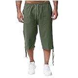 Algopix Similar Product 7 - DZQUY Mens Casual Elastic Waist Linen