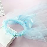 Algopix Similar Product 15 - XKMY Childrens Flower Veil Headdress