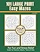 Algopix Similar Product 19 - 101 Large Print Easy Mazes for Fun and