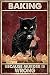 Algopix Similar Product 16 - Cat Wall Art Kids Baking Black Cat