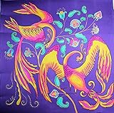 Algopix Similar Product 11 - Hand painted silk scarf Fantasy birds