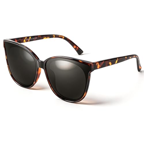 Algopix Similar Product 1 - LVIOE Polarized Cat Eye Sunglasses for