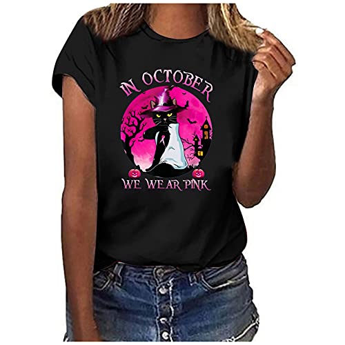 Algopix Similar Product 17 - Cute Cat Print Shirt for Womens Short