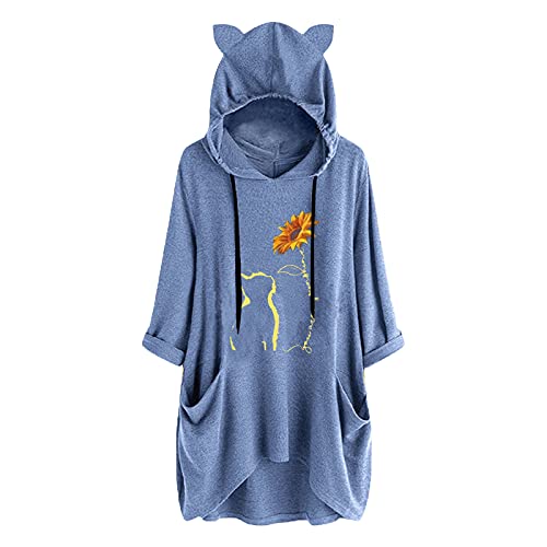 Algopix Similar Product 18 - Cute Cat Ears Hoodies for Womens