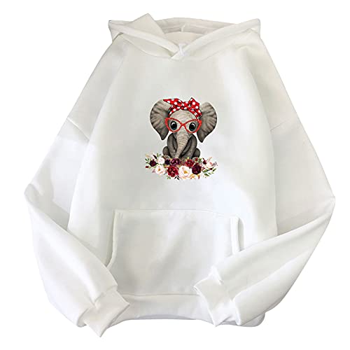 Algopix Similar Product 10 - Mimacoo Cute Animals Print Hoodie for