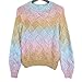 Algopix Similar Product 2 - Knit sweater for women S oversized