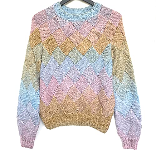 Algopix Similar Product 5 - Knit sweater for women S oversized