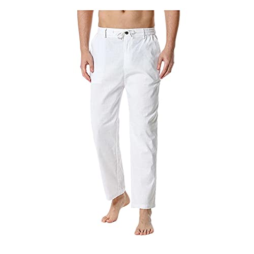 Algopix Similar Product 14 - Zainafacai Mens Casual Linen Pants